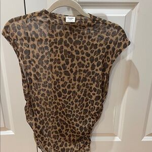 Abercrombie & Fitch Animal Print Mesh Top